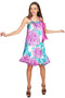 Floral Bliss Melody Swing Halter Chiffon Dress - Women-Floral Bliss-XS-Blue/Pink-JadeMoghul Inc.