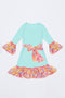 Floral Boho Dress - Girls-Girls Fancy Dresses-6M-Ice Green-JadeMoghul Inc.