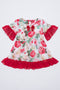 Floral Boho Top - Girls-Girls Short Sleeve Fancy Tops-2-Red/Green Floral-JadeMoghul Inc.