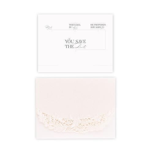 Floral Elegance Laser Embossed Accessory Card with Classic Script Personalisation (Pack of 1)-Weddingstar-JadeMoghul Inc.