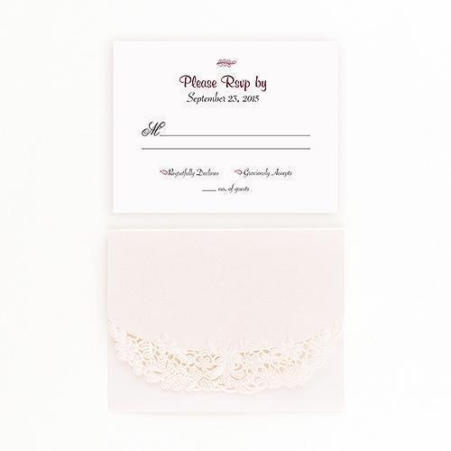 Floral Elegance Laser Embossed Accessory Cards with Personalization Berry (Pack of 1)-Weddingstar-Berry-JadeMoghul Inc.