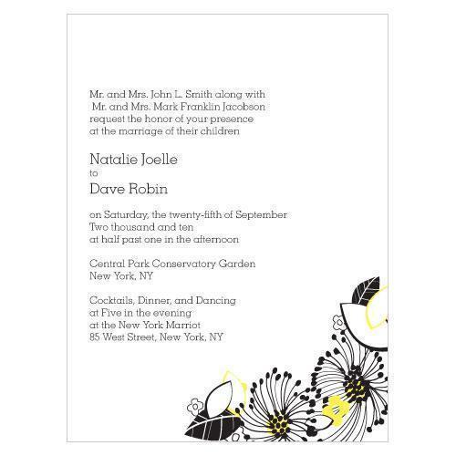 Floral Fusion Invitation Harvest Gold (Pack of 1)-Invitations & Stationery Essentials-Lemon Yellow-JadeMoghul Inc.