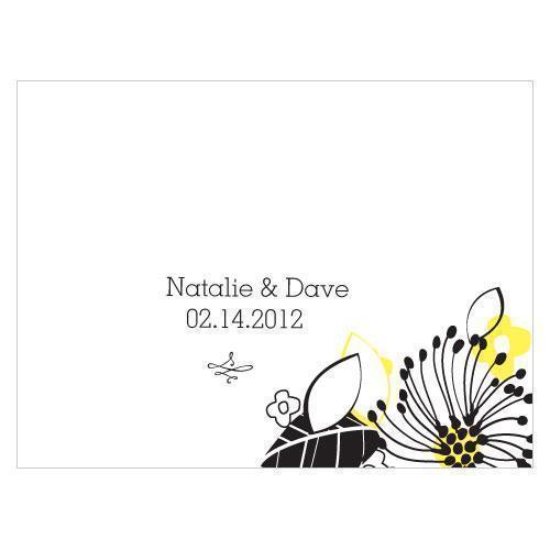 Floral Fusion Note Card Harvest Gold (Pack of 1)-Table Planning Accessories-Lemon Yellow-JadeMoghul Inc.