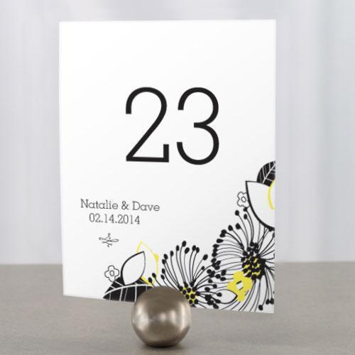 Floral Fusion Table Number Numbers 1-12 Pastel Pink (Pack of 12)-Table Planning Accessories-Harvest Gold-1-12-JadeMoghul Inc.