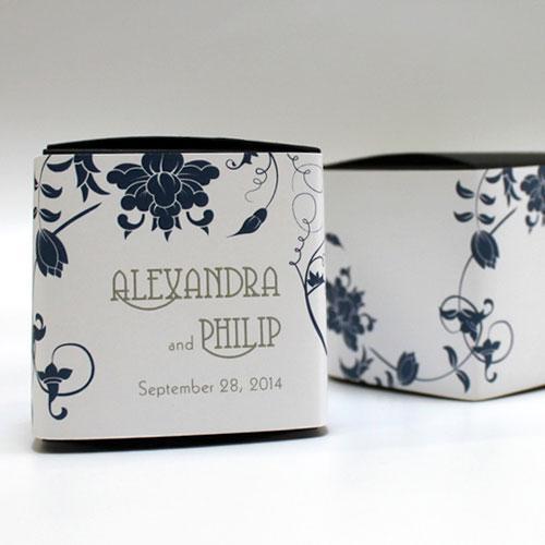Floral Orchestra Cube Favor Box Wrap Vintage Pink (Pack of 1)-Favor-Periwinkle-JadeMoghul Inc.
