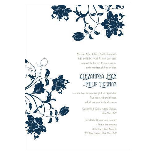 Floral Orchestra Invitation Vintage Pink (Pack of 1)-Invitations & Stationery Essentials-Plum-JadeMoghul Inc.