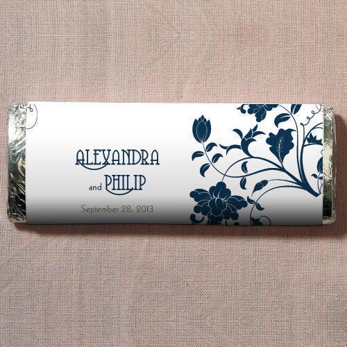 Floral Orchestra Nut Free Gourmet Milk Chocolate Bar Vintage Pink (Pack of 1)-Wedding Candy Buffet Accessories-Grass Green-JadeMoghul Inc.
