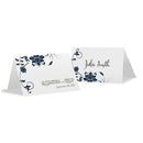 Floral Orchestra Place Card With Fold Vintage Pink (Pack of 1)-Table Planning Accessories-Navy Blue-JadeMoghul Inc.