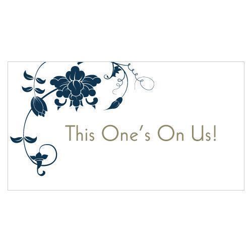 Floral Orchestra Small Ticket Vintage Pink (Pack of 120)-Reception Stationery-Navy Blue-JadeMoghul Inc.