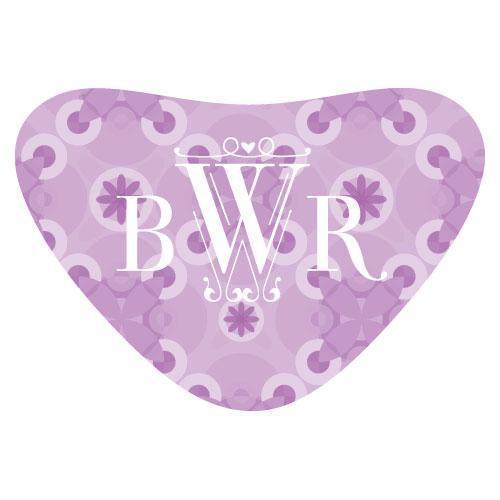 Floral Pattern Heart Container Sticker Dark Pink (Pack of 1)-Wedding Favor Stationery-Dark Pink-JadeMoghul Inc.
