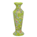 Floral Patterned Ceramic Candle Holder With Flared Bottom, Multicolor-Candle Holders-Multicolor-Ceramic-JadeMoghul Inc.