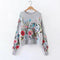 Floral Print Full Sleeved Pull Over Sweater--JadeMoghul Inc.