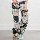 Floral Print Super Soft Lounge Pants-0447black-L-JadeMoghul Inc.