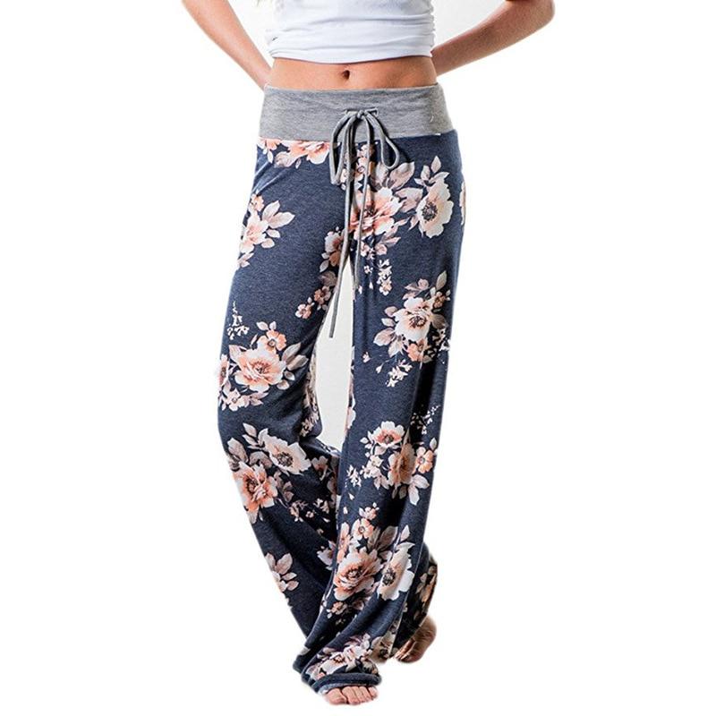 Floral Print Super Soft Lounge Pants-0447black-L-JadeMoghul Inc.