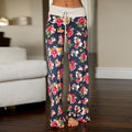 Floral Print Super Soft Lounge Pants-0627blue-L-JadeMoghul Inc.