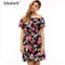 Floral Printed Chiffon Off Shoulder Summer Dress-5-L-JadeMoghul Inc.