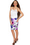 Floral Touch Carol Grey Fancy Club Pencil Skirt - Women-Floral Touch-XS-Grey/Purple/Pink-JadeMoghul Inc.