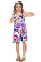 Floral Touch Sanibel Empire Waist Cute Grey Dress - Girls-Floral Touch-18M/2-Grey/Purple/Pink-JadeMoghul Inc.