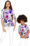 Floral Touch Sophia Elbow Sleeve Party Top - Mommy & Me-Floral Touch-18M/2-Grey/Purple/Pink-JadeMoghul Inc.