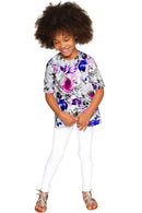 Floral Touch Sophia Grey Elbow Sleeve Fancy Top - Girls-Floral Touch-18M/2-Grey/Purple/Pink-JadeMoghul Inc.
