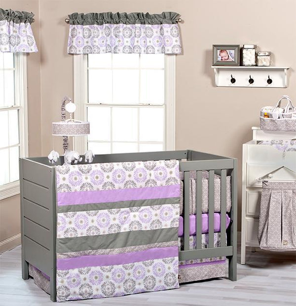 Florence 3 Piece Crib Bedding Set-FLORENCE-JadeMoghul Inc.