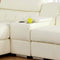 Floria Contemporary Style Console, White-Console Tables-White-Leather-JadeMoghul Inc.