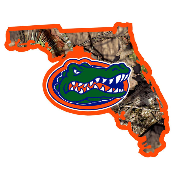 Florida Gators State Decal w/Mossy Oak Camo-Automotive Accessories-JadeMoghul Inc.
