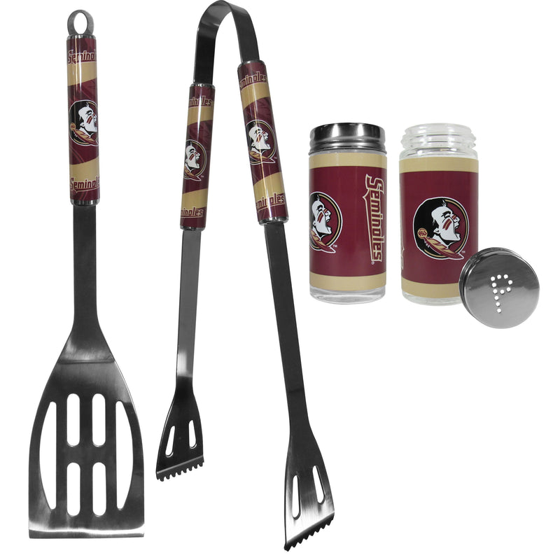 Florida St. Seminoles 2pc BBQ Set with Tailgate Salt & Pepper Shakers-Tailgating Accessories-JadeMoghul Inc.