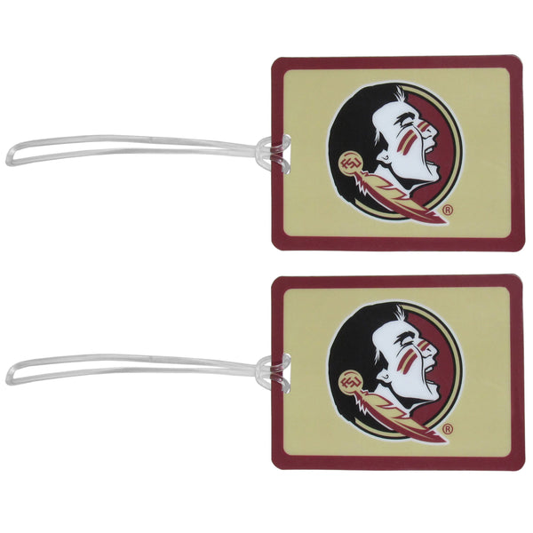 Florida St. Seminoles Vinyl Luggage Tag, 2pk-Luggage Accessories-JadeMoghul Inc.