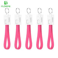 FLOVEME 5Pcs/Lot Mini Keychain Micro USB Cable For Samsung Xiaomi 4X Data Sync Phone Cable For iPhone 7 8 X 6 6s 5s SE IOS 10 11-Charming Pink-Micro USB Cable-JadeMoghul Inc.