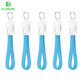FLOVEME 5Pcs/Lot Mini Keychain Micro USB Cable For Samsung Xiaomi 4X Data Sync Phone Cable For iPhone 7 8 X 6 6s 5s SE IOS 10 11-Dream Blue-Micro USB Cable-JadeMoghul Inc.