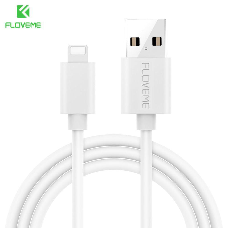 FLOVEME For iPhone 7 Lightning Cable USB Charging for iPhone Cables Mobile Phone Charger Cable For iPhone 5s 6 7 8 X iPad Air 2-Classic Black-30cm-JadeMoghul Inc.