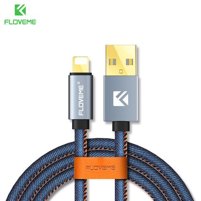 FLOVEME For iPhone Cable Micro USB Data Cables Mobile Phone Type C 1M Charger Cable For iPhone X 7 8 6 6s Samsung S8 Xiaomi Cabo-Blue-Micro USB-JadeMoghul Inc.