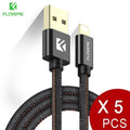 FLOVEME For Lightning To USB Cable For iPhone 8 6 7 5V/2.1A Fast Charge 0.3m 1m 2m USB Cable For iPhone Cabo Wholesale 5Pcs/Lot-China-Black-30cm-JadeMoghul Inc.