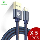 FLOVEME For Lightning To USB Cable For iPhone 8 6 7 5V/2.1A Fast Charge 0.3m 1m 2m USB Cable For iPhone Cabo Wholesale 5Pcs/Lot-China-Blue-1m-JadeMoghul Inc.