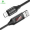 FLOVEME LED Digital USB Cable For iPhone X 7 8 Plus 6 Charger 2.1A(Max) Voltage Current Display Charge Data Nylon Braided Cable--JadeMoghul Inc.
