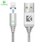 FLOVEME Magnetic Charger Cable For iPhone X 6 Plus 7 8 2.4A Charge 1m LED Magnet USB Cable For Lightning with Magnetic Connector-China-For IOS(Silver)-1m-JadeMoghul Inc.