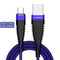 FLOVEME Type C Cable For Huawei P20 Pro P10 Pro For Honor 9 10 Hi-Tensile USB Type C Cable For Samsung A5 2017 Adapter USB Cord-Blue-1M-JadeMoghul Inc.