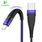 FLOVEME Type C Cable For Huawei P20 Pro P10 Pro For Honor 9 10 Hi-Tensile USB Type C Cable For Samsung A5 2017 Adapter USB Cord-Red-1M-JadeMoghul Inc.