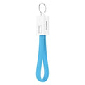 FLOVEME USB Cable for iPhone 7 6 6s 8 plus Mini Keychain Micro USB Cable for iPhone X 5s 5 SE Charging Data Mobile Phone Cables-Blue-1 Pieces-JadeMoghul Inc.
