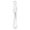 FLOVEME USB Cable for iPhone 7 6 6s 8 plus Mini Keychain Micro USB Cable for iPhone X 5s 5 SE Charging Data Mobile Phone Cables-White-1 Pieces-JadeMoghul Inc.