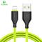 FLOVEME USB Cable for iPhone 7 8 X 2.2A Charging Sync 0.3m 1m Mobile Phone Cables For Apple iPhone 10 6 7 8 Plus 5s Charger Cabo-China-Black Green-30cm-JadeMoghul Inc.