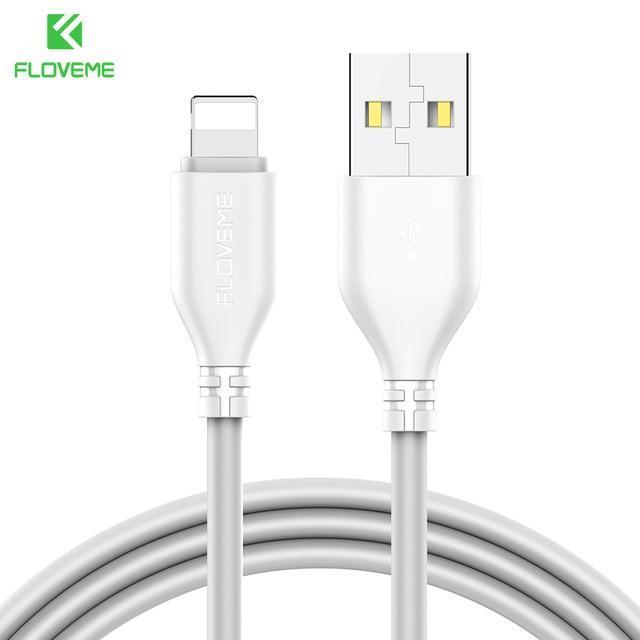 FLOVEME USB Cable for iPhone 7 8 X 2.2A Charging Sync 0.3m 1m Mobile Phone Cables For Apple iPhone 10 6 7 8 Plus 5s Charger Cabo-China-White Grey-30cm-JadeMoghul Inc.