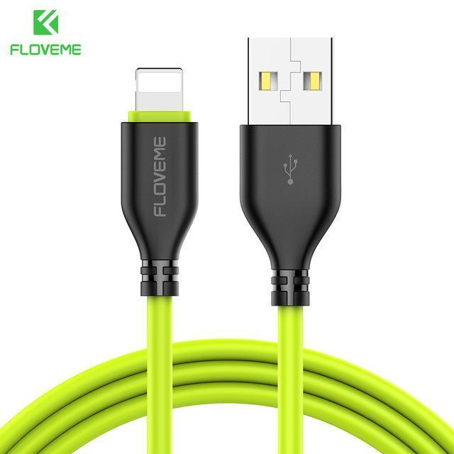 FLOVEME USB Cable for iPhone 7 8 X 2.2A Charging Sync 0.3m 1m Mobile Phone Cables For Apple iPhone 10 6 7 8 Plus 5s Charger Cabo-China-White Grey-30cm-JadeMoghul Inc.