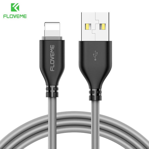 FLOVEME USB Cable for iPhone 7 8 X 2.2A Charging Sync 0.3m 1m Mobile Phone Cables For Apple iPhone 10 6 7 8 Plus 5s Charger Cabo-China-White Grey-30cm-JadeMoghul Inc.