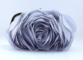 Flower Clutch Bag Women - Wedding Handbag - Bridal Clutch Purse-Silver-JadeMoghul Inc.