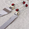 Flower of Love In Romantic Red Cake Serving Set (Pack of 1)-Wedding Cake Accessories-JadeMoghul Inc.