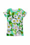 Flower Party Zoe Green Print Cute Designer T-Shirt - Girls-Flower Party-18M/2-Green/White-JadeMoghul Inc.