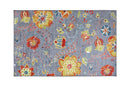 Flower Pattern Nylon Area Rug With Latex Backing, Small, Multicolor-Rugs-Multicolor-Nylon & Latex Backing-JadeMoghul Inc.