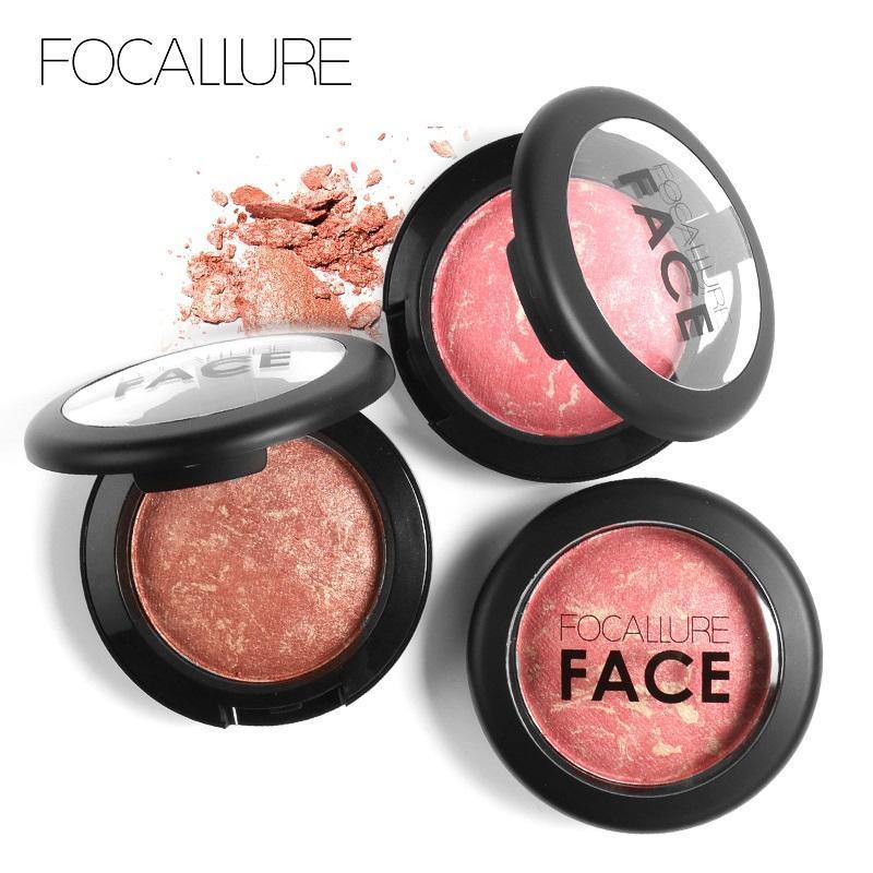 Focallure Natural Baked Face Pressed Blush Rouge Makeup Cheek Blusher Palettes Mineral Blusher Palette Cream Blush-2-JadeMoghul Inc.